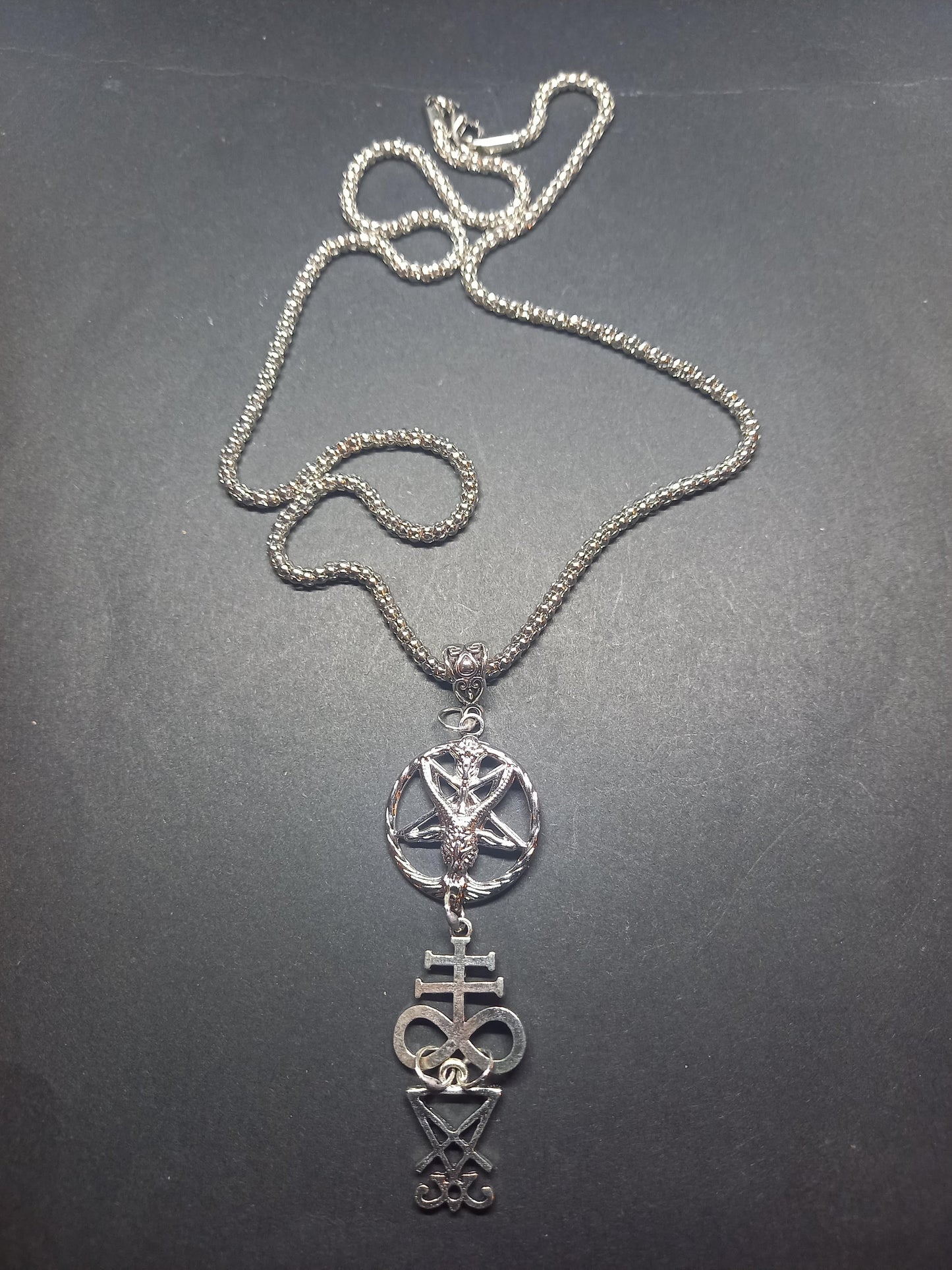 Goth Gothic Witchy killstar witch witchcraft Occult Satanic satanic temple "Satanic Trinity Necklace" V2