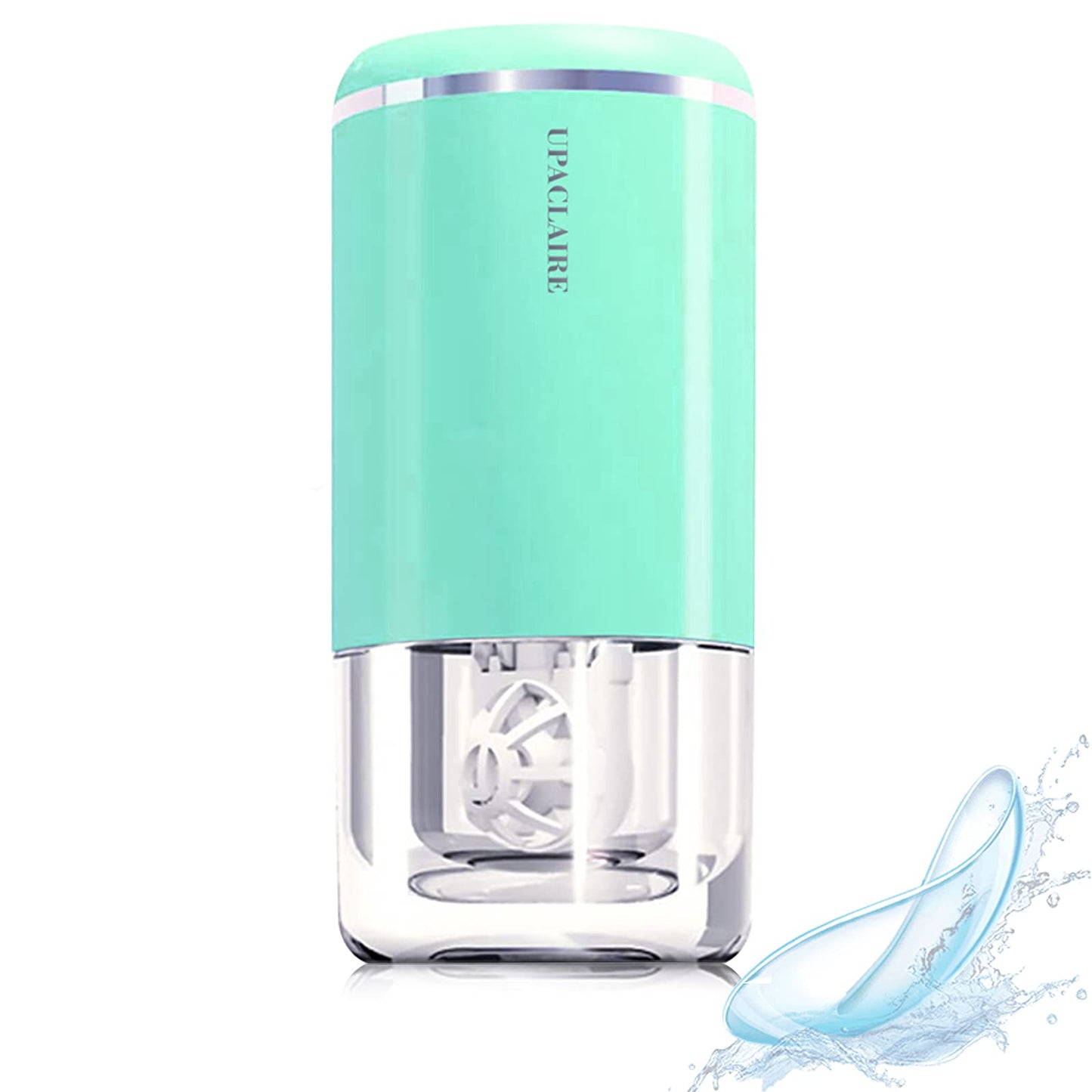 UpaClaire Ultrasonic Contact Lens Cleaner – Intelligent Cleaning Machine for Soft & RGP Lenses (Green)