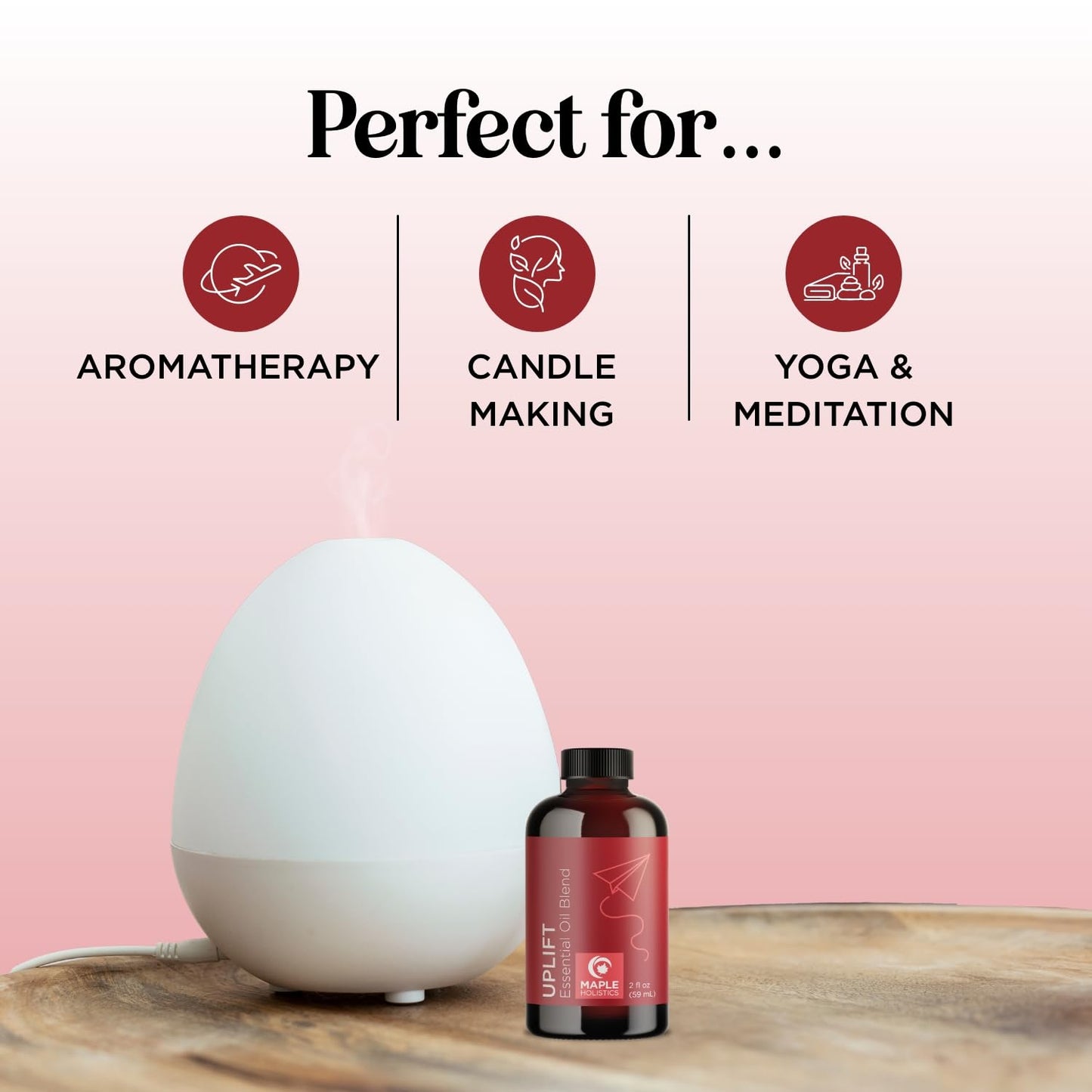 Uplift Aromatherapy Essential Oil Blend - Happy Essential Oil Blend of Calming Essential Oils for Diffusers for Home and Travel with Citrus Essential Oils and Pure Aromatherapy Oils for Diffusers 2oz