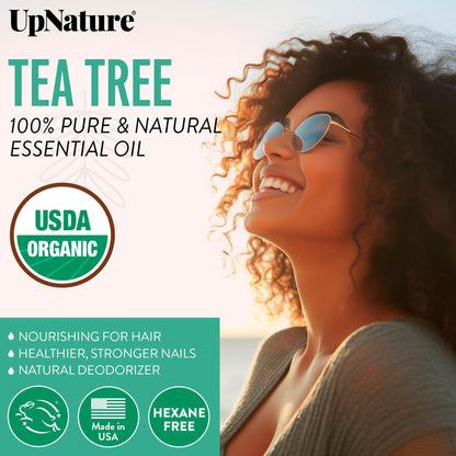 UpNature Organic Tea Tree Oil – 100% Pure Tea Tree Essential Oil 2oz