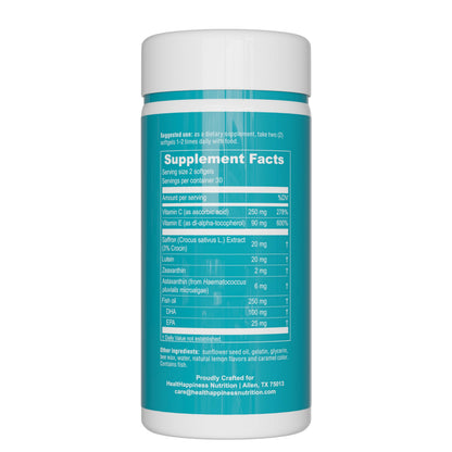 UpNourish AREDS 2 Eye Vitamins for Seniors | Vision & Eye Health Support