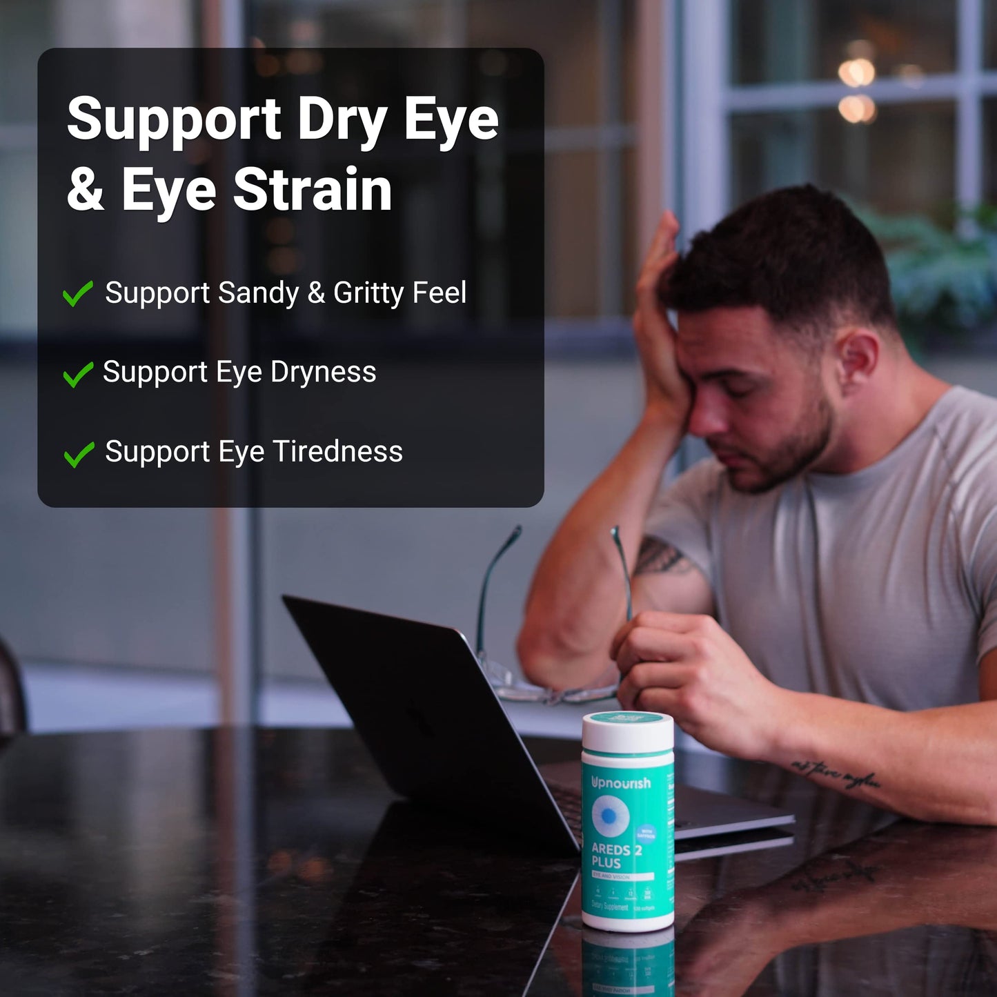 UpNourish AREDS 2 Eye Vitamins for Seniors | Vision & Eye Health Support