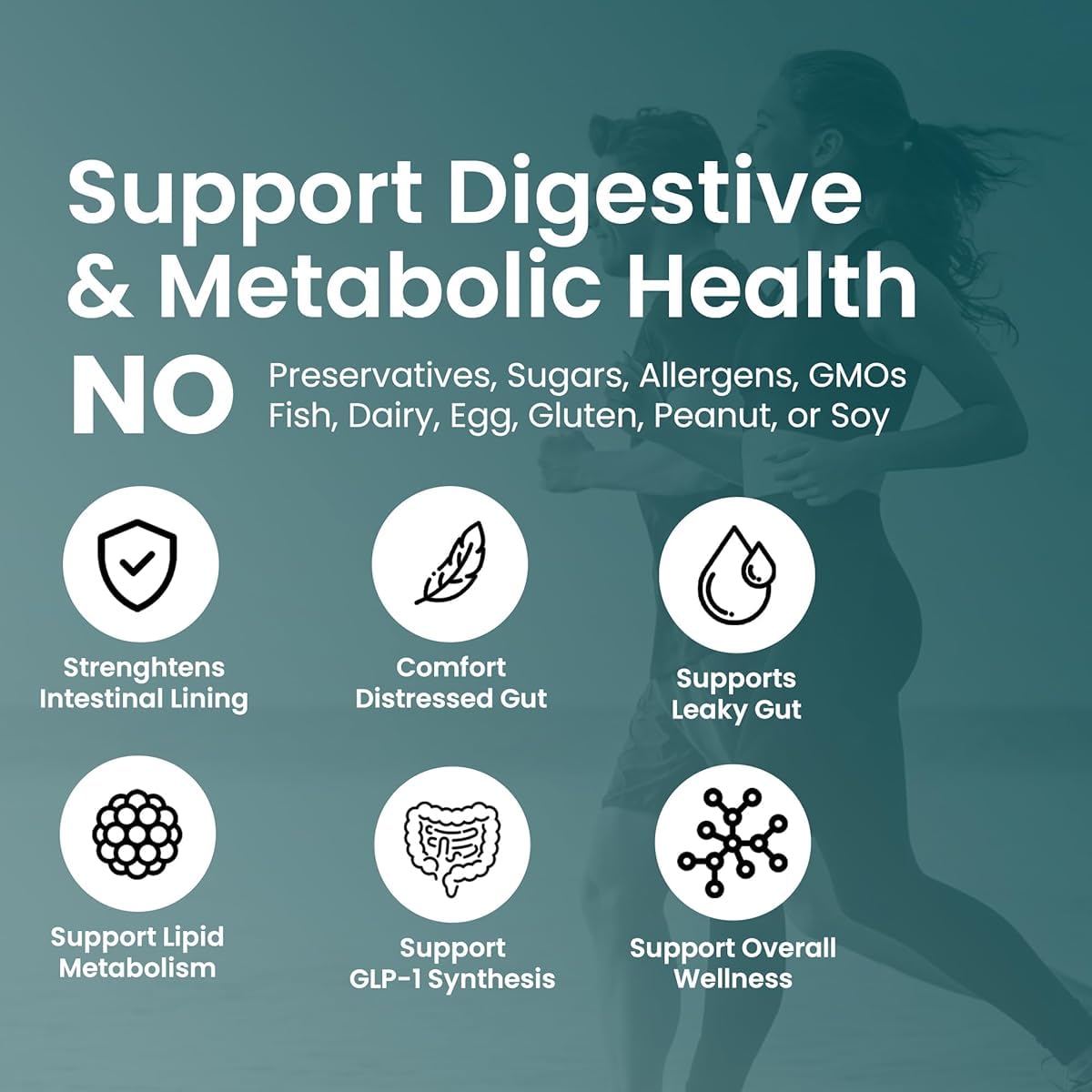 UpNourish Probiotics for GLP-1 Support – 5B TFU Akkermansia muciniphila, Digestive Health, Leaky Gut & Metabolic Wellness, 60 Capsules