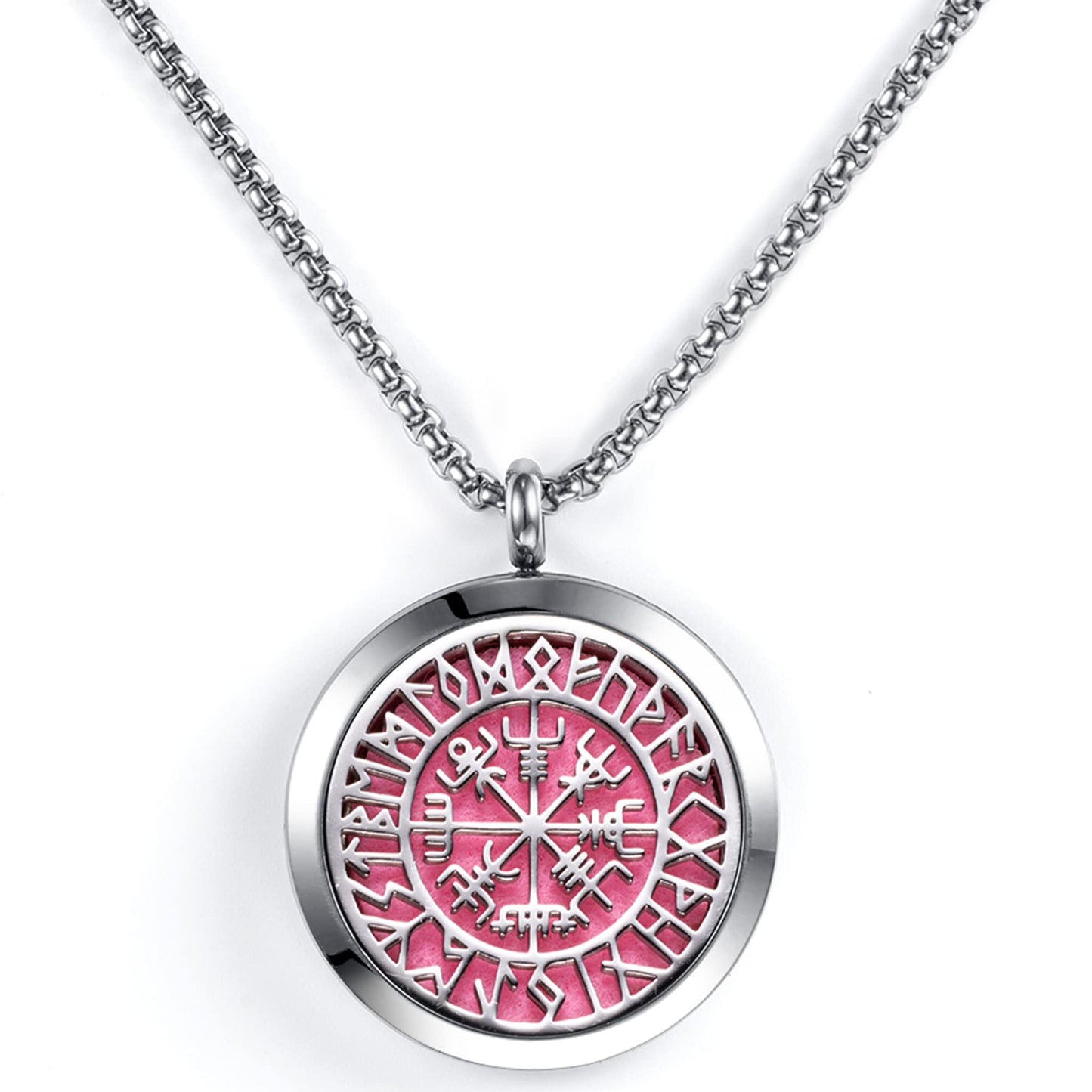 Upper Norse Vikings Amulet Diffuser Necklace — Stainless Steel Locket for Aromatherapy