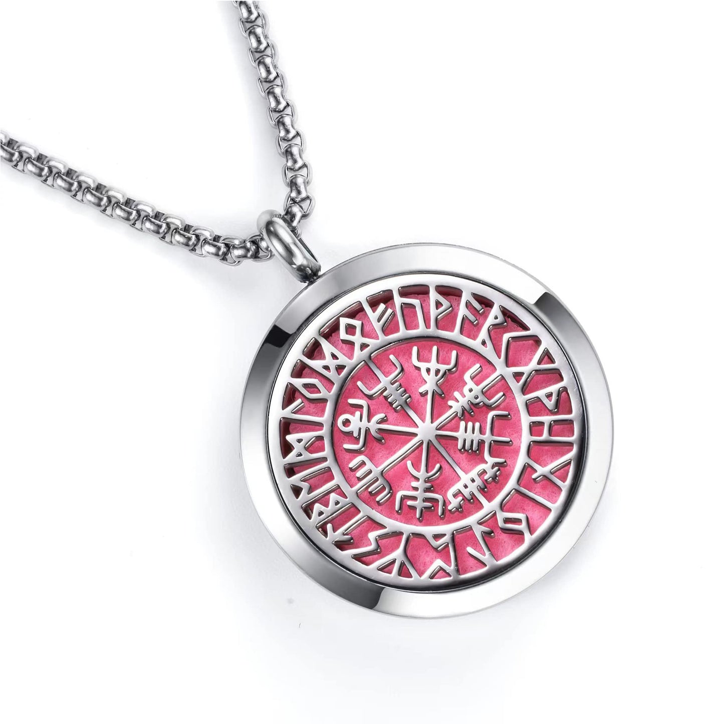 Upper Norse Vikings Amulet Diffuser Necklace — Stainless Steel Locket for Aromatherapy