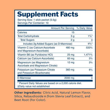 Uqora Flush - Urinary Tract Health Support | Pink Lemonade (10 Packets) - Gluten-Free & Vegan