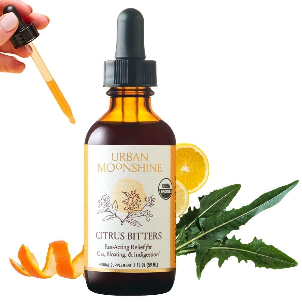 Urban Moonshine Citrus Digestive Bitters – Debloat, Gut Health & Appetite Regulation | Organic 2 oz