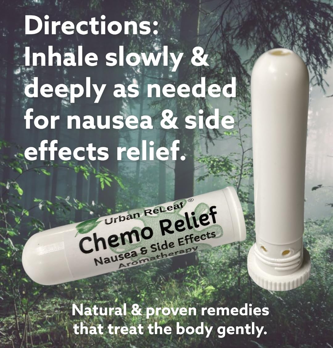 Urban ReLeaf Chemo Relief Aromatherapy Inhaler – 100% Natural Essential Oils (Drug-Free)