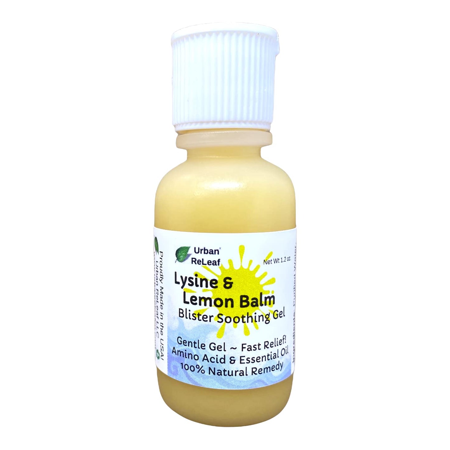 Urban ReLeaf Lysine & Lemon Balm Blister Soothing Gel – Fast-Drying, 100% Natural Help