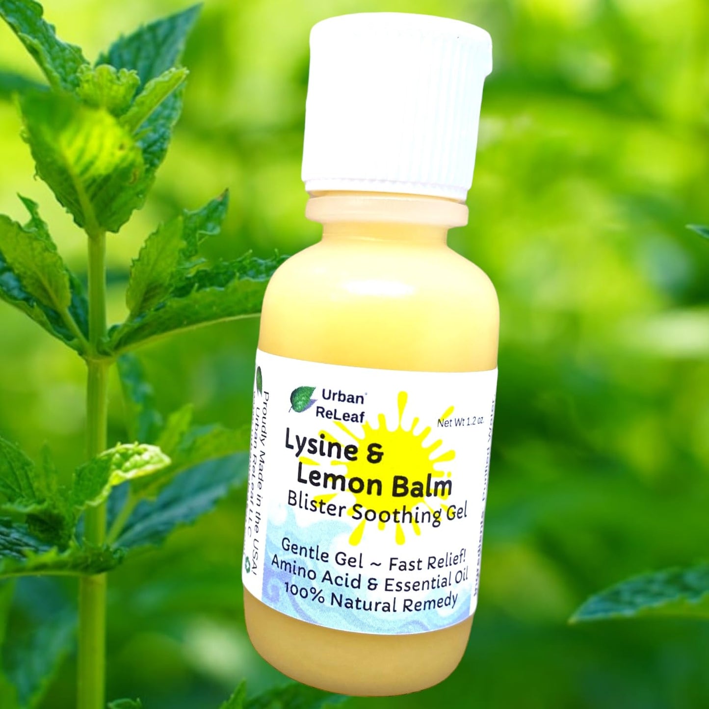 Urban ReLeaf Lysine & Lemon Balm Blister Soothing Gel – Fast-Drying, 100% Natural Help