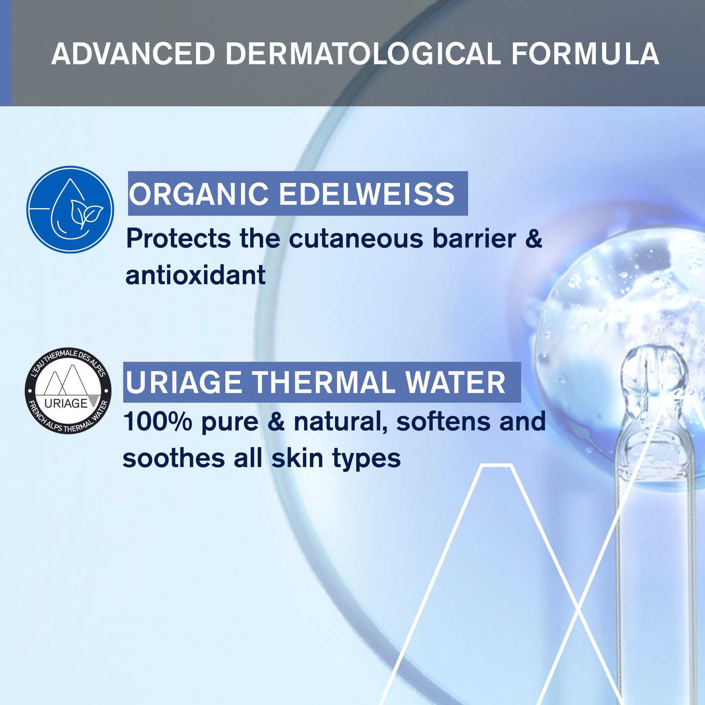 URIAGE Baby 1st Cleansing Water – No-Rinse, Organic Edelweiss, 500 mL