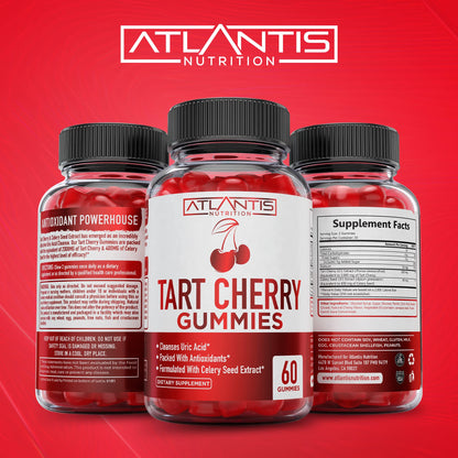 Atlantis Tart Cherry Gummies with Celery Seed Extract - Uric Acid Cleanse & Gout Relief