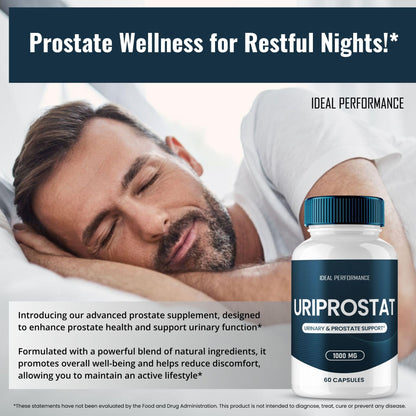 Uriprostat Prostate Health Supplements for Men - All-Natural Capsules (2 Pack)