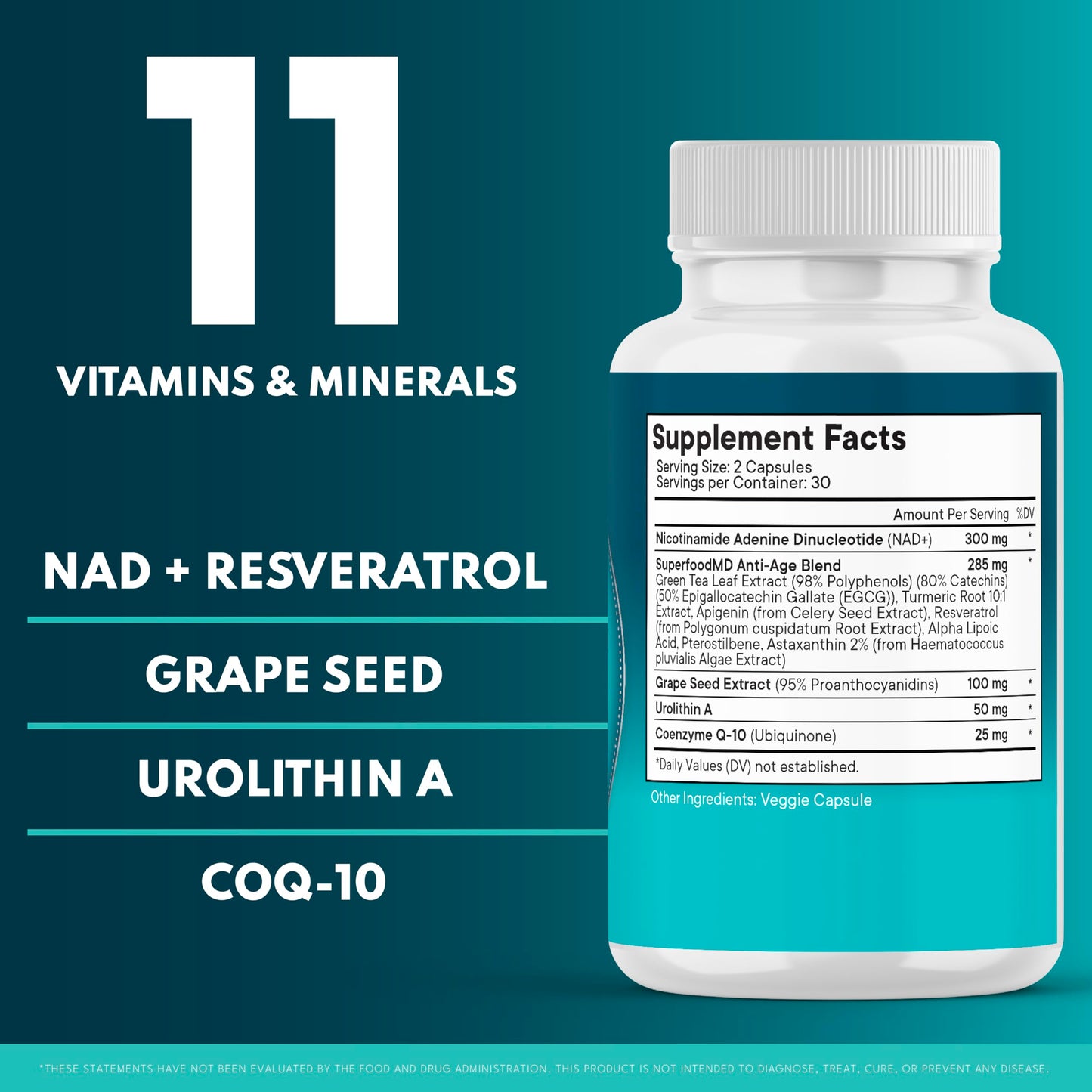 NAD+ Liposomal Resveratrol with Astaxanthin – 120 Count