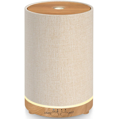 URPOWER 100ML Essential Oil Diffuser with Linen Cover – 7 Color Lights
