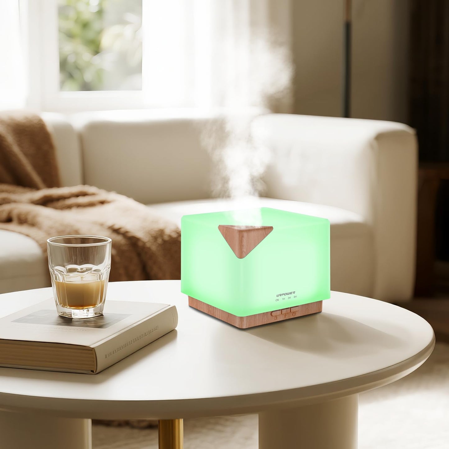 URPOWER 700ml Aromatherapy Diffuser – Ultrasonic Humidifier, 20+ Hours