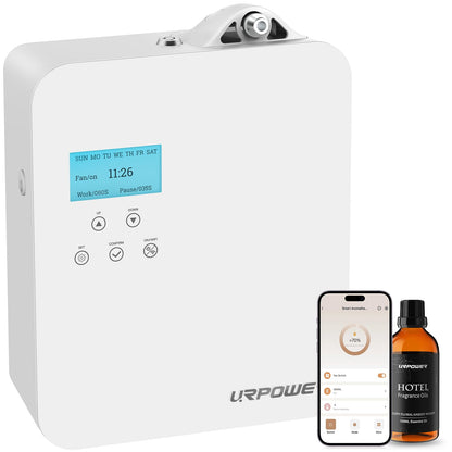 URPOWER Waterless Nebulizing Scent Diffuser 300ml – 3000 Sq Ft Coverage, Smart App