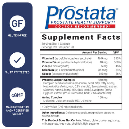 U.S. Doctors' Clinical Prostata – Clinically Proven Prostate Supplement for Men | Urinary & Bladder Support