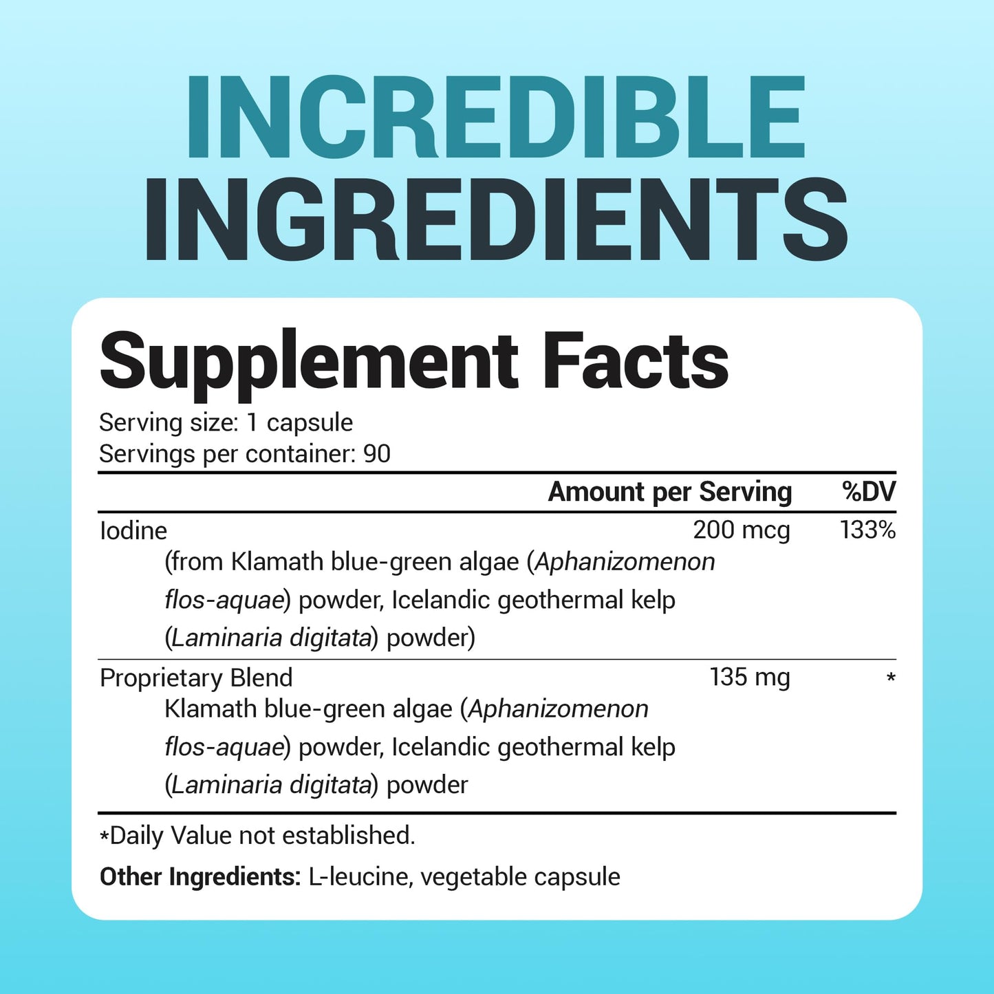 Dr. Berg Sea Kelp Enhanced Iodine – 200 mcg, 90 Capsules