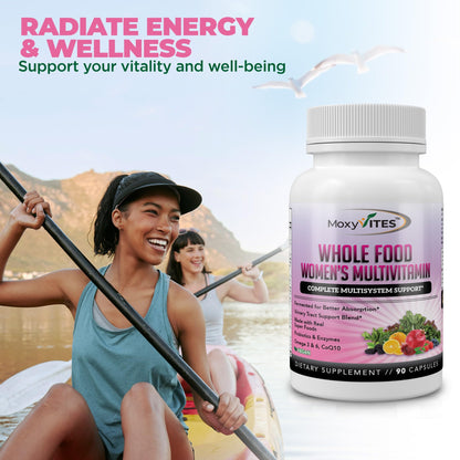 Womens Methylated Multivitamin with Iron - 44 Organic Fermented Nutrients | 90 Vegan Caps