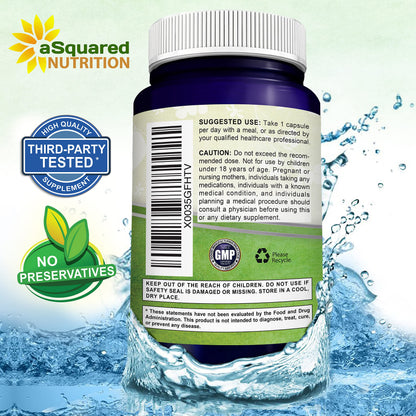 aSquared Nutrition Apigenin 50mg & L-Theanine 200mg – 120 Capsules for Sleep & Relaxation