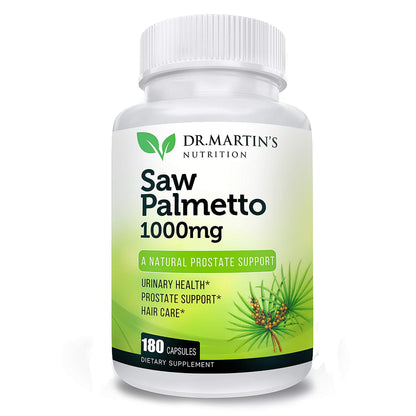 USA Grown Saw Palmetto 180 Caps – Prostate Health & Hair Growth