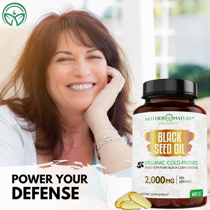 Organic Turkish Black Seed Oil Capsules - 1000mg, 60ct, Non-GMO