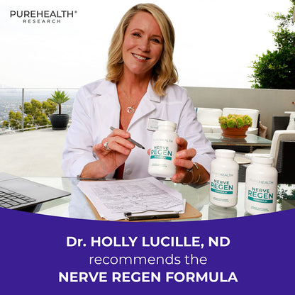 PUREHEALTH RESEARCH Nerve Regen Formula – Nerve Support Supplement for Hands & Feet | 60 Capsules