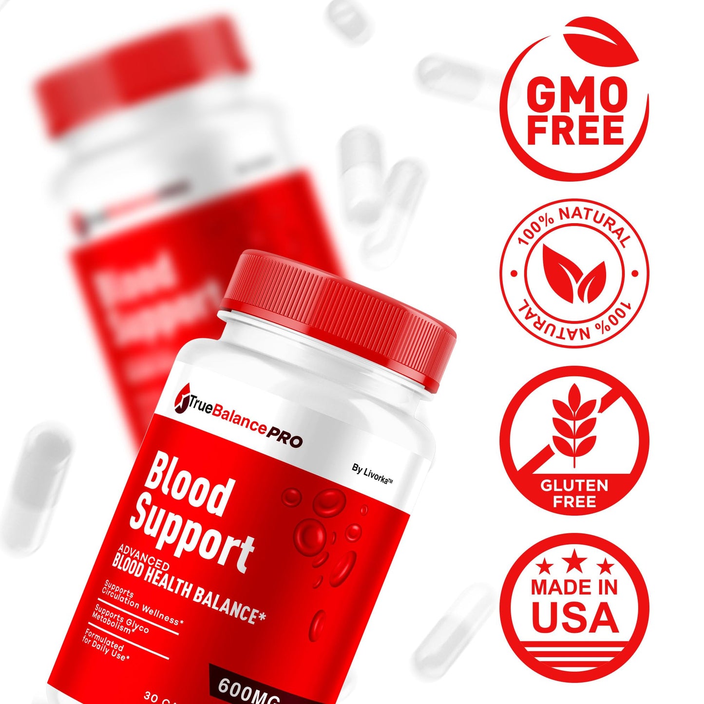True Balance Blood Support Pro Glycogen Capsules - 2 Pack, Maximum Strength