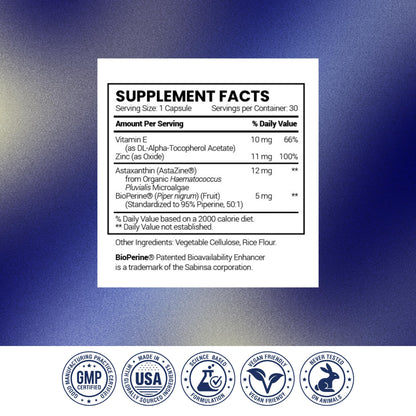 Research Verified Astaxanthin – Powerful Antioxidant for Skin, Eyes & Heart | Made in USA