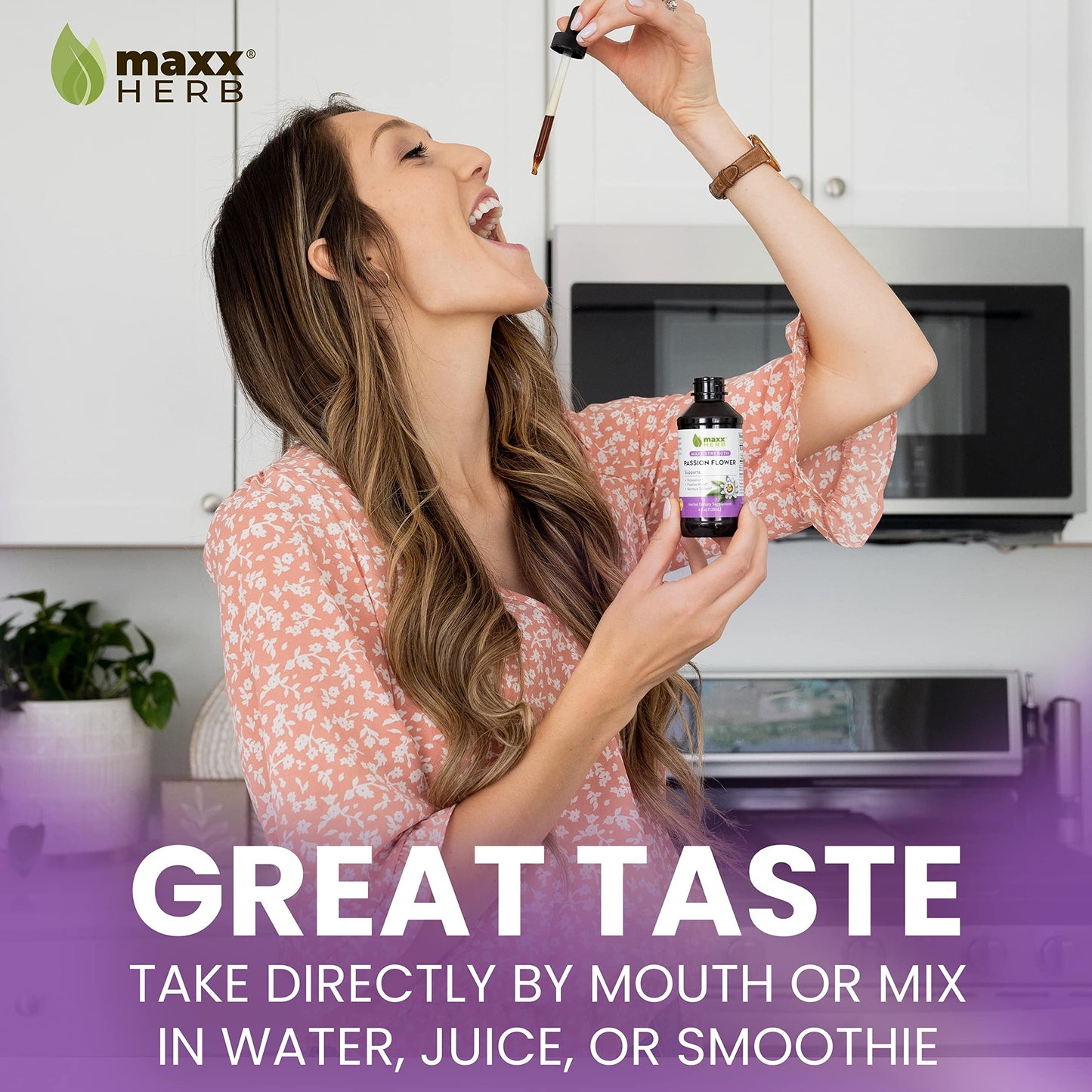 Maxx Herb Passion Flower Extract - Max Strength Liquid for Relaxation & Stress Relief (4 oz)
