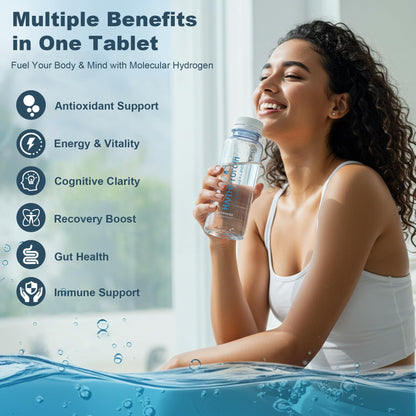 8 PPM Molecular Hydrogen Water Tablets with Magnesium – 60 Tablets