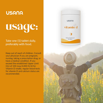 USANA Vitamin D 2000 IU – Immune Support, 84 Tablets