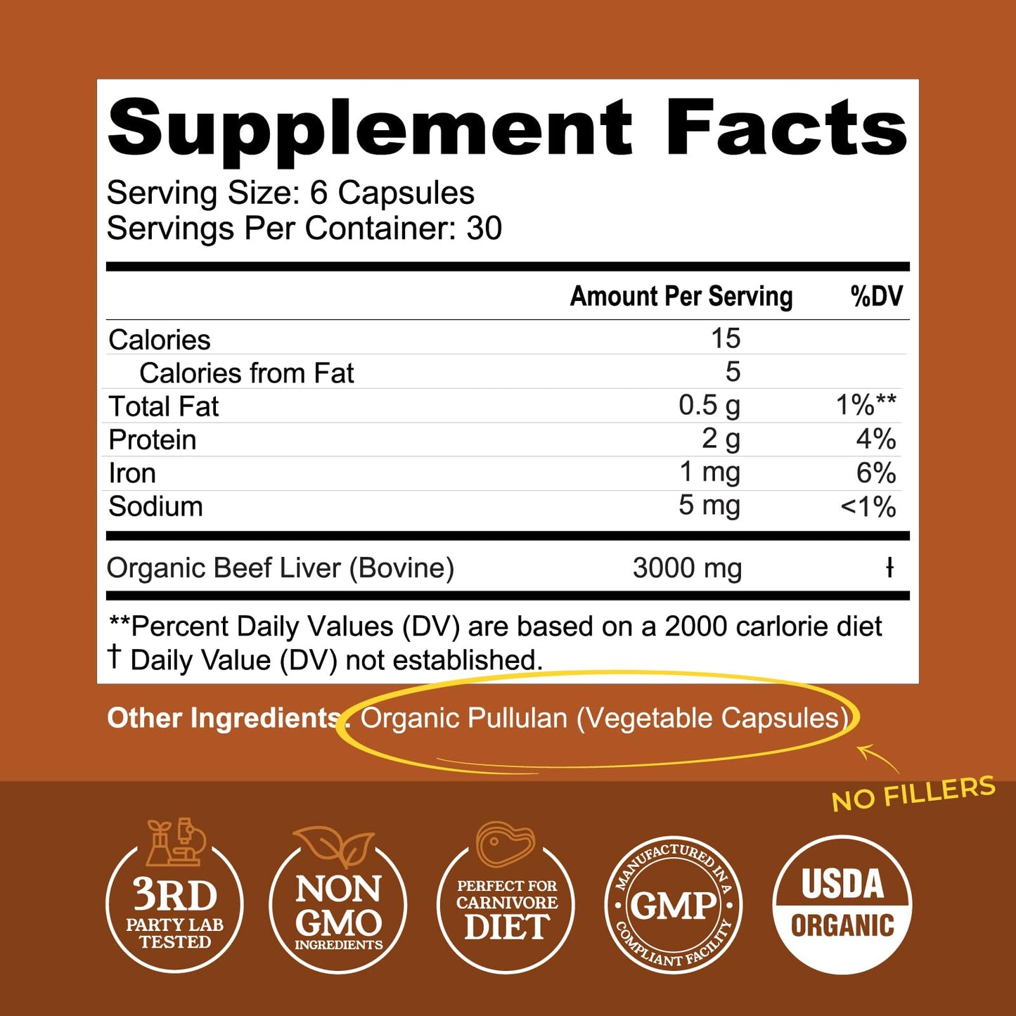 USDA Organic Beef Liver Capsules – Grass-Fed & Pasture-Raised in Australia | 180 Capsules