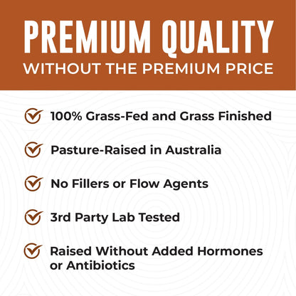 USDA Organic Beef Liver Capsules – Grass-Fed & Pasture-Raised in Australia | 180 Capsules