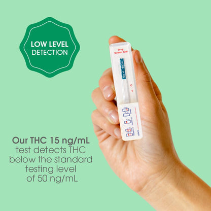 UTest THC 15 ng/mL Home Drug Test Strips - Easy-to-use, Low Detection THC Test Kit, Single Use (4-Pack)