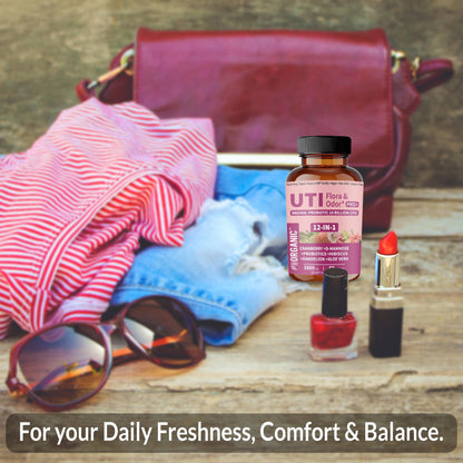 UTI Flora & Odor Pro+ Pack of 2 – Intimate Freshness, Cranberry, D-Mannose & Probiotics