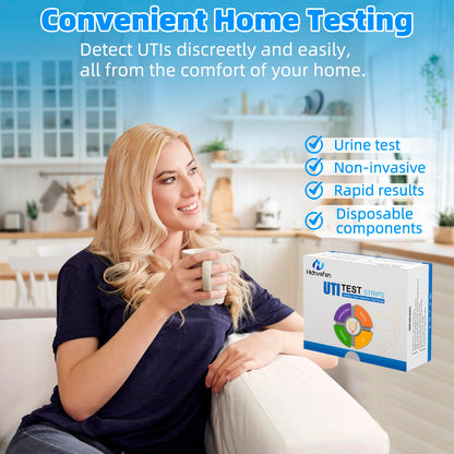 4-in-1 UTI Test Strips – At-Home Urinalysis Kit (Leukocytes, Nitrites, pH, Protein)