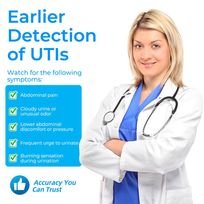 4-in-1 UTI Test Strips – At-Home Urinalysis Kit (Leukocytes, Nitrites, pH, Protein)