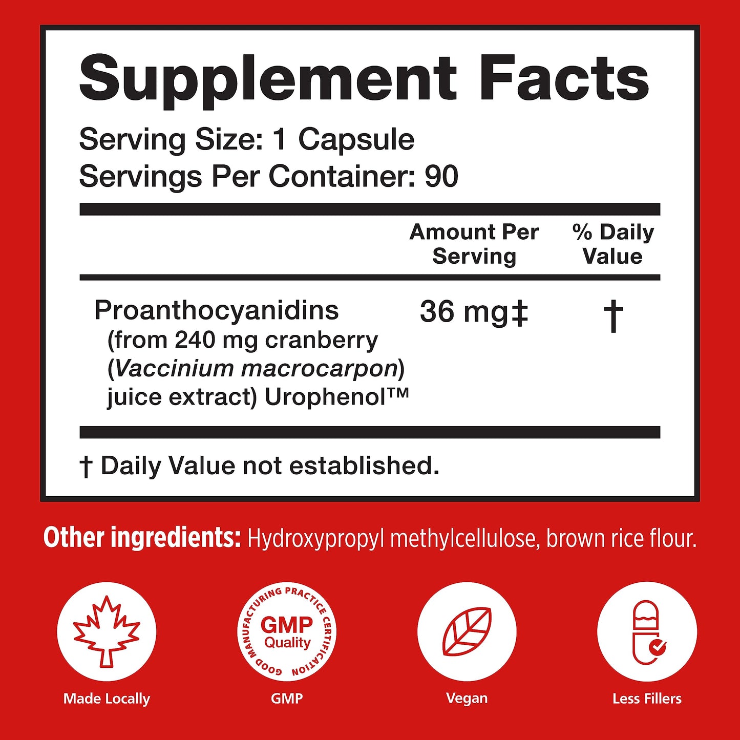 Szio+ Utiva Cranberry PACs – 36 mg PACs for UTI Support | 90 Veggie Capsules