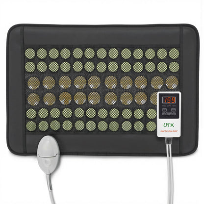 UTK Heating Pad for Back – Deep Infrared Therapy with Jade & Tourmaline (Up to 159°F, 23.5 x 16 in)