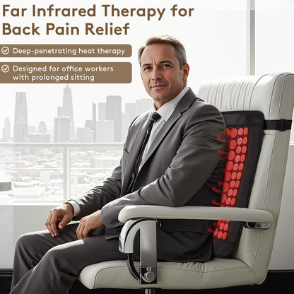 UTK Heating Pad for Back – Deep Infrared Therapy with Jade & Tourmaline (Up to 159°F, 23.5 x 16 in)