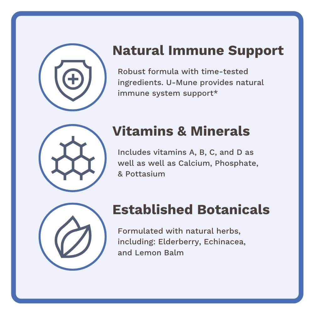 Utzy Naturals U-Mune Immune Support – Elderberry, Echinacea & Oregano | 60 Caps | Made in USA
