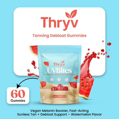 Thryv UVBites Tanning Gummies | Self Tan Supplement & Glow Up Skin