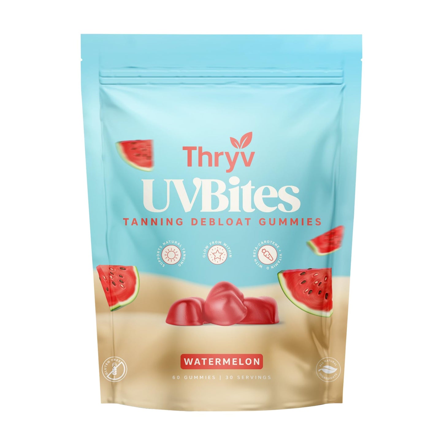 Thryv UVBites Tanning Gummies | Self Tan Supplement & Glow Up Skin