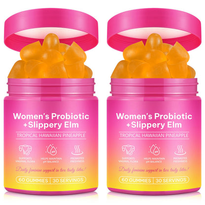 Vaginal Probiotics for Women Gummies - Digestive Health, pH Balance, Immune Support | Pineapple Flavor | Vegan, Gluten-Free | 120 Count