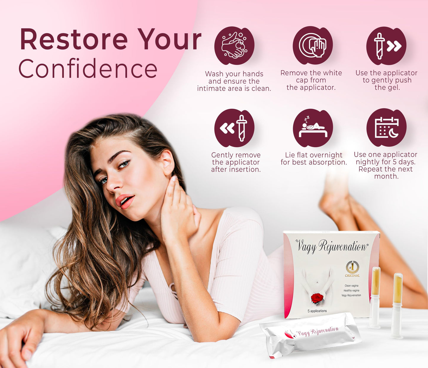 Vagy Rejuvenation Herbal Gels – Plant-Based Vaginal Moisturizer & pH Balance (5–10 Apps)