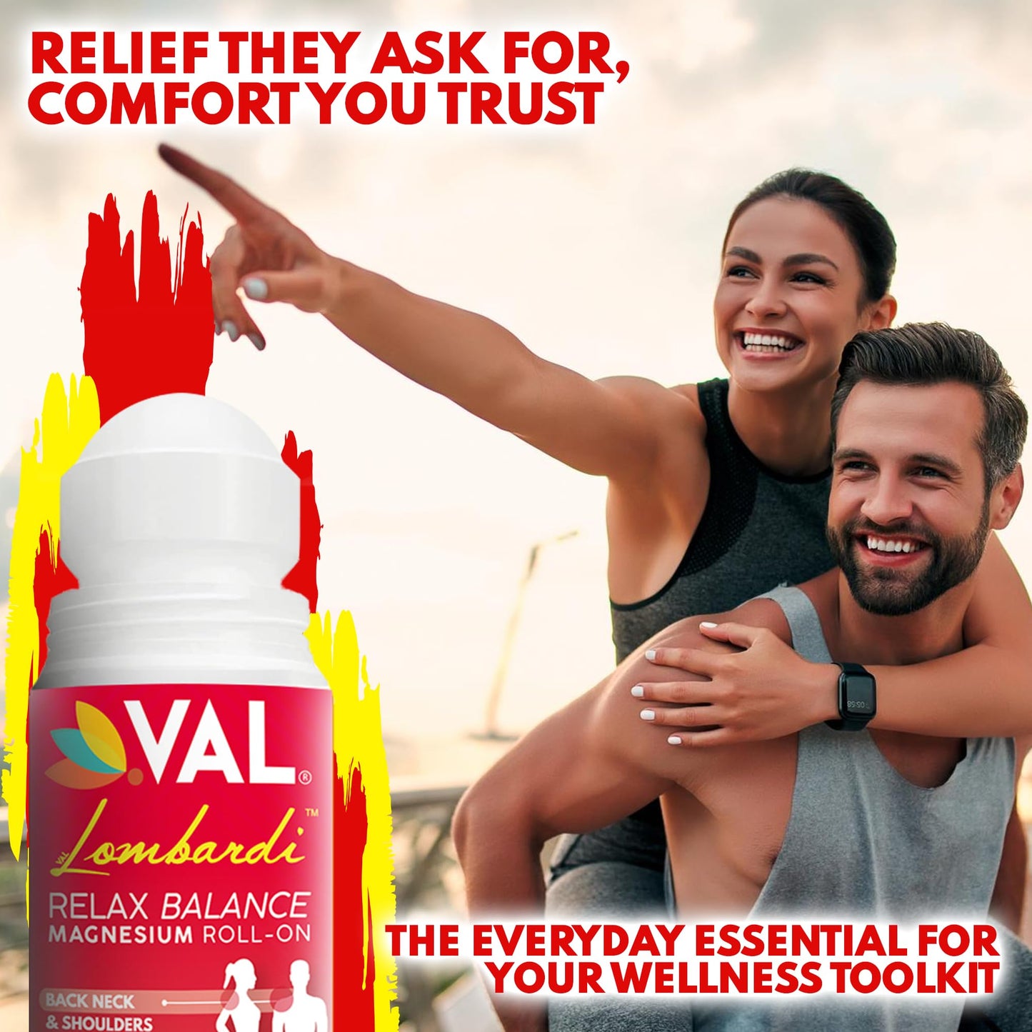 VAL Lombardi Magnesium Roll-On 3oz – Zechstein Magnesium + Arnica | Joint & Muscle Relief (2-Pack)