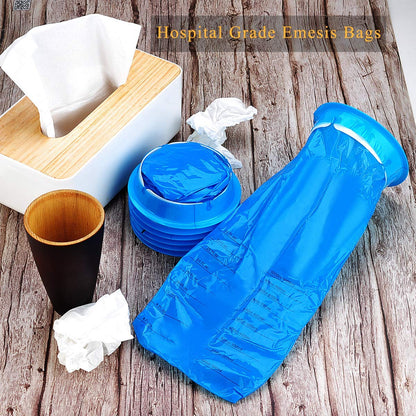 Valchoose 60 Pack Barf Bags Disposable — 1000ml Leak-Resistant Puke Bags for Travel, Morning Sickness & More