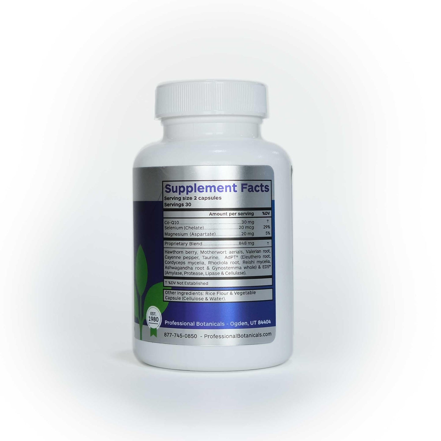 Cardio-CoQ CoQ10 – Vegan Formula with Hawthorn, Valerian & Cayenne | 60 Veg Caps